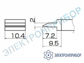 Паяльная сменная композитная головка для станций fx-950/ fx-951/fx-952/fm-203 T12-1401