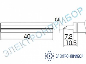 Паяльная сменная композитная головка для станций fx-950/ fx-951/fx-952/fm-203 T12-1406