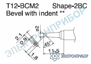 Паяльная сменная композитная головка для станций fx-950/ fx-951/fx-952/fm-203 T12-BCM2