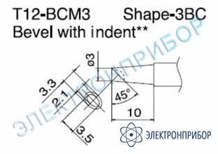 Паяльная сменная композитная головка для станций fx-950/ fx-951/fx-952/fm-203 T12-BCM3