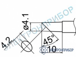 Паяльная сменная композитная головка для станций fx-950/ fx-951/fx-952/fm-203 T12-CF4Z