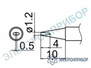 Паяльная сменная композитная головка для станций fx-950/ fx-951/fx-952/fm-203 T12-D12Z