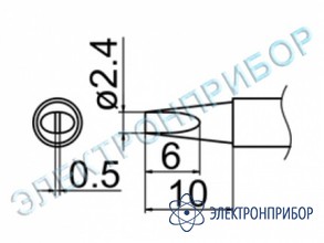 Паяльная сменная композитная головка для станций fx-950/ fx-951/fx-952/fm-203 T12-D24Z