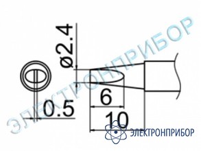 Паяльная сменная композитная головка для станций fx-950/ fx-951/fx-952/fm-203 T12-D24Z