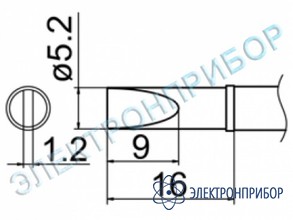 Паяльная сменная композитная головка для станций fx-950/ fx-951/fx-952/fm-203 T12-DL52