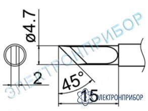 Паяльная сменная композитная головка для станций fx-950/ fx-951/fx-952/fm-203 T12-K