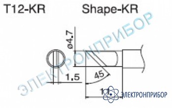 Паяльная сменная композитная головка для станций fx-950/ fx-951/fx-952/fm-203 T12-KR