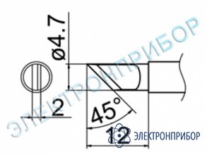 Паяльная сменная композитная головка для станций fx-950/ fx-951/fx-952/fm-203 T12-KRZ