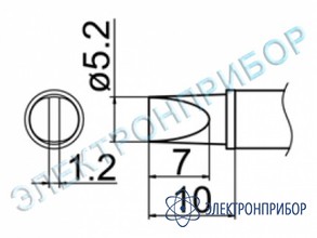 Паяльная сменная композитная головка для станций fx-950/ fx-951/fx-952/fm-203 T12-WD52