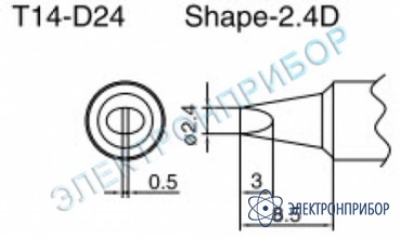 Паяльные сменные композитные головки для паяльника с подачей азота hakko 957, станции hakko 938 T14-D24