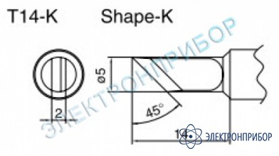 Паяльные сменные композитные головки для паяльника с подачей азота hakko 957, станции hakko 938 T14-K