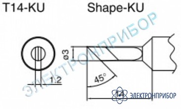 Паяльные сменные композитные головки для паяльника с подачей азота hakko 957, станции hakko 938 T14-KU
