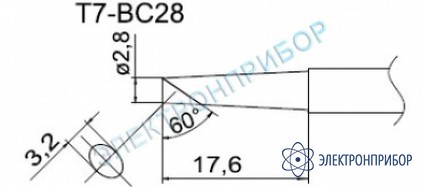 Паяльные сменные композитные головки для станции fм-202 T7-BC28