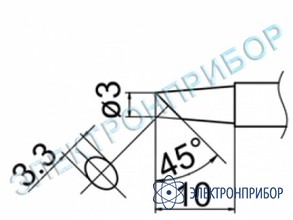 Паяльная сменная композитная головка для станций fx-950/ fx-951/fx-952/fm-203 T12-BC3Z