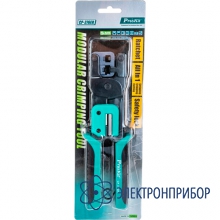 Клещи для обжима витой пары (8p/6p, трещотка, 200мм) ProsKit CP-376ER