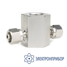 Дополнительная камера для резьбы м20х1,5 Проточная камера М20х1,5 со штуцерами Д6 с гайками Gyrolok