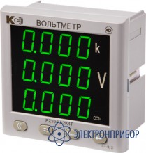 Вольтметр переменного тока, трехканальный (дополнительно 1 порт rs-485 modbus rtu) PZ194U-2K4T