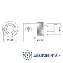 Разъем sma plug-bnc jack S-012