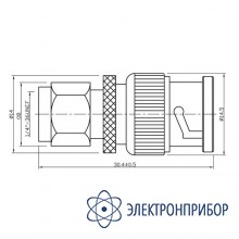 Разъем sma plug-bnc plug S-011