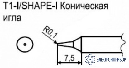Паяльная сменная композитная головка для станции hakko fx-951 esd T1-I