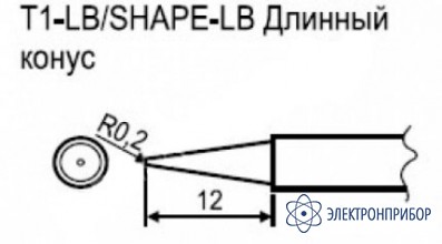 Паяльная сменная композитная головка для станции hakko fx-951 esd T1-LB