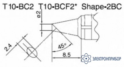 Паяльная сменная композитная головка для станций 938 T10-BC2