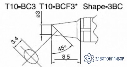 Паяльная сменная композитная головка для станций 938 T10-BC3