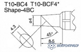 Паяльная сменная композитная головка для станций 938 T10-BC4