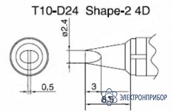 Паяльная сменная композитная головка для станций 938 T10-D24