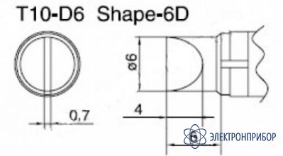 Паяльная сменная композитная головка для станций 938 T10-D6