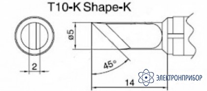 Паяльная сменная композитная головка для станций 938 T10-K