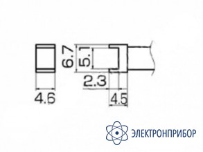 Паяльная сменная композитная головка для станций fx-950/ fx-951/fx-952/fm-203 T12-1001