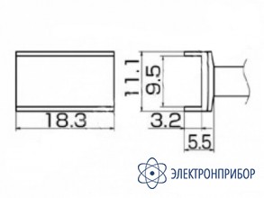 Паяльная сменная композитная головка для станций fx-950/ fx-951/fx-952/fm-203 T12-1003