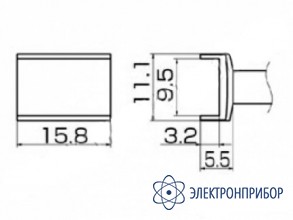 Паяльная сменная композитная головка для станций fx-950/ fx-951/fx-952/fm-203 T12-1004