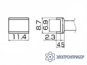 Паяльная сменная композитная головка для станций fx-950/ fx-951/fx-952/fm-203 T12-1006