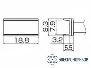 Паяльная сменная композитная головка для станций fx-950/ fx-951/fx-952/fm-203 T12-1007