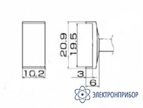 Паяльная сменная композитная головка для станций fx-950/ fx-951/fx-952/fm-203 T12-1008