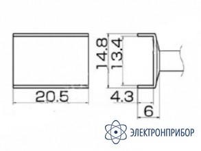 Паяльная сменная композитная головка для станций fx-950/ fx-951/fx-952/fm-203 T12-1009