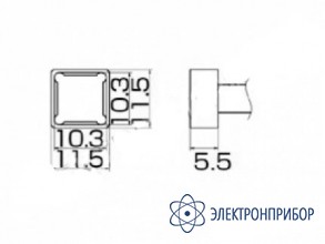 Паяльная сменная композитная головка для станций fx-950/ fx-951/fx-952/fm-203 T12-1202