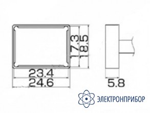 Паяльная сменная композитная головка для станций fx-950/ fx-951/fx-952/fm-203 T12-1205