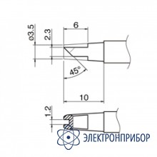 Паяльная сменная композитная головка для станций hakko fx-950/fx-951/fx-952/fm-203 T12-1612