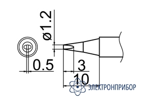 Паяльная сменная композитная головка для станций fx-950/ fx-951/fx-952/fm-203 T12-D12