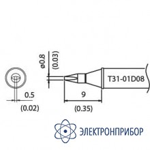 Наконечник для станции fx-100 450°с T31-01D08