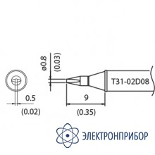 Наконечник для станции fx-100 400°с T31-02D08