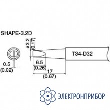 Сменная головка для hakko dash fx-650 T34-D32