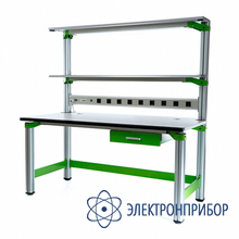 Стол регулировщика радиоаппаратуры антистатический, 1600х800х1650, выдвижной ящик VERDO FIX-T16080-001