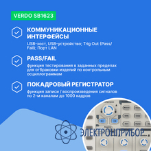 Осциллограф цифровой 2 канала, 100 мгц, 1 гвыб/с VERDO SB1623