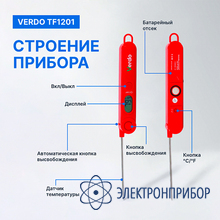 Термометр цифровой со складным зондом VERDO TF1201