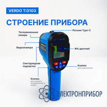 Тепловизор (120*90 пикселей, измерение температуры) VERDO Ti3103