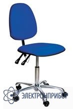 Антистатический тканевый лабораторный стул с регулировкой угла наклона спинки, с газлифтом kj/200 VKG C-100/KJ200 ESD (цвет синий)